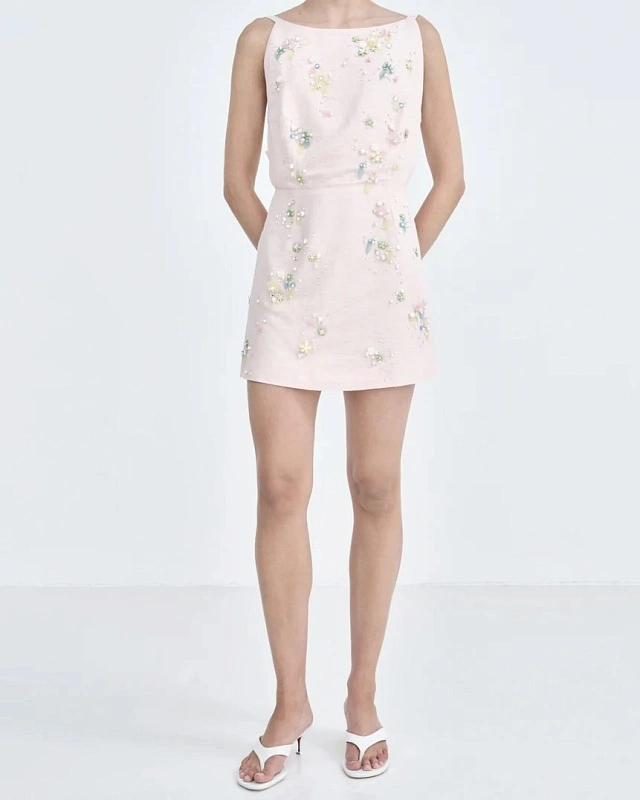 SHORT DRESS KIMBERLY EMBROIDERED