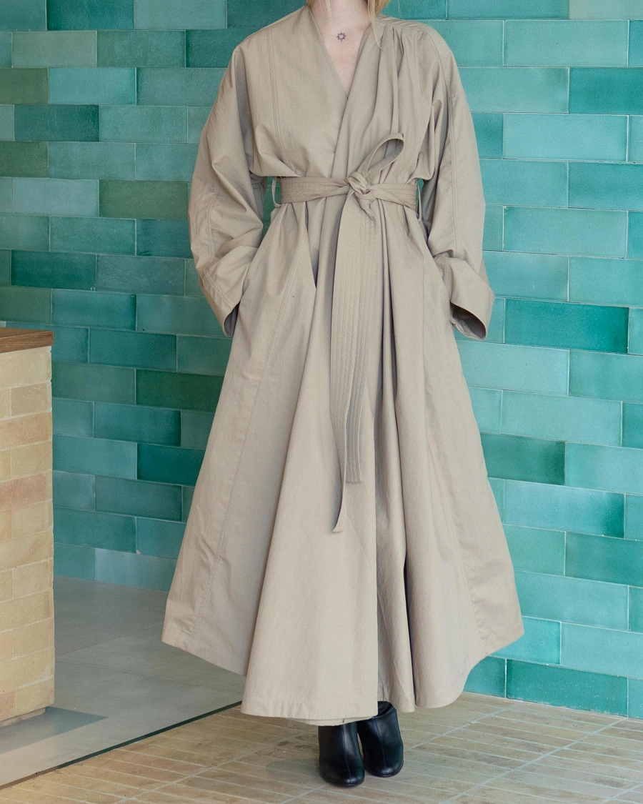 DRAPED COAT