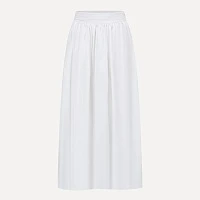 Pure White Layered High Waist Ruffled Skirt