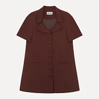 Lapel Short Sleeve Dress