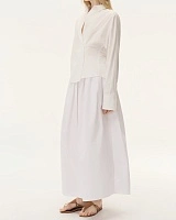 Pure White Side Buckle Shirt