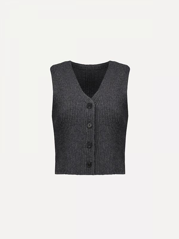 BUTTON UP KNIT VEST