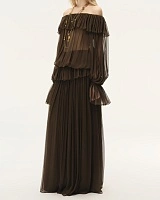 Olive Green Elastic Waist Skirt