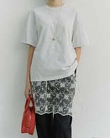 NEEDLEWORK LAYERING SKIRT