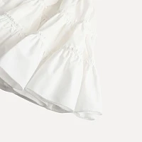 White layered short skirt