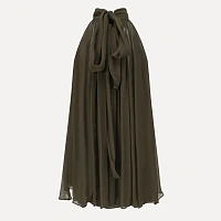 Olive Green Ribbon Sleeveless Top