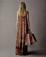 Silk and Ramie Printed Halter Dress