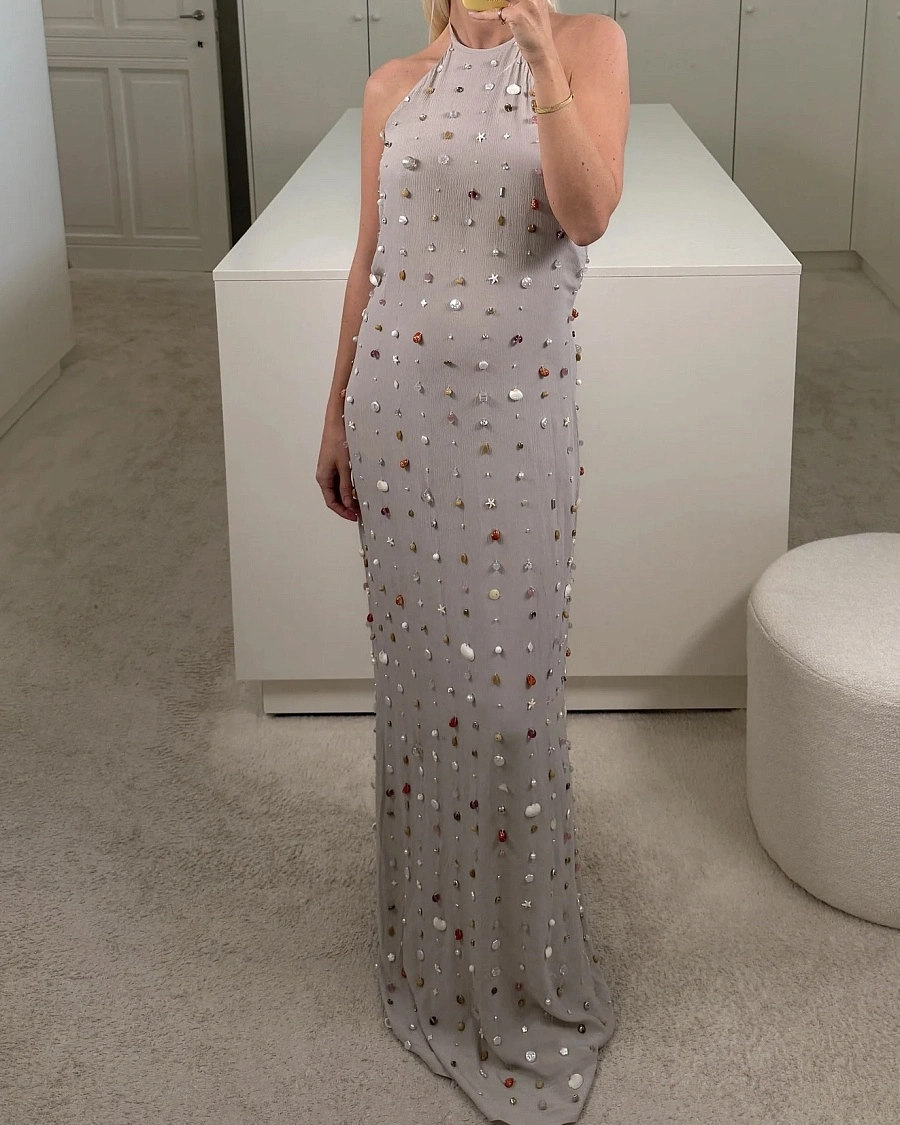 LONG DRESS FRANCINE EMBROIDERED