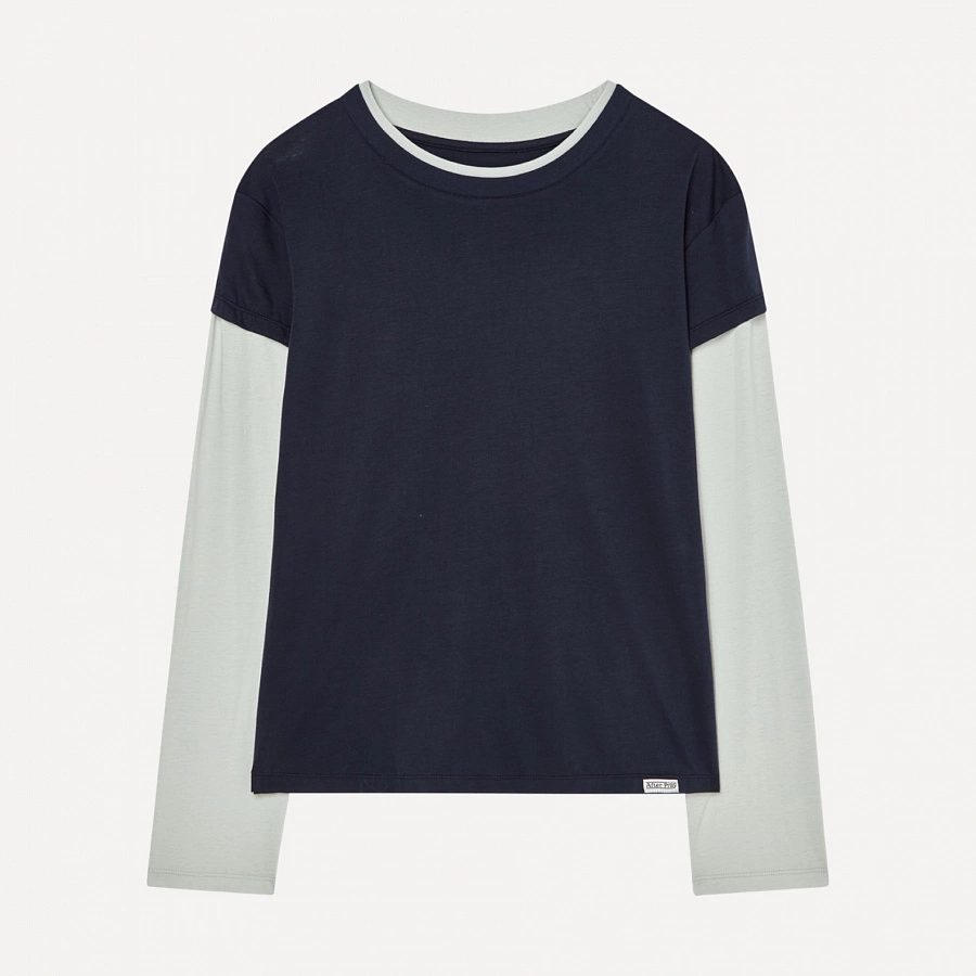 CREPE LAYERED CAP SLEEVE T-SHIRTS