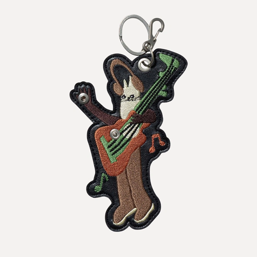 [UOU CUTE X LOW CLASSIC] ROCK STAR CAT KEY-RING