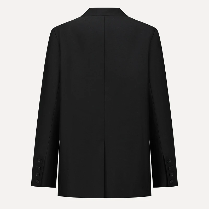 Black Fake Collar Silhouette Suit