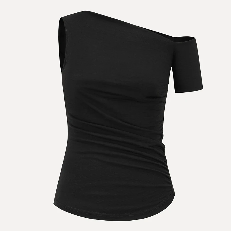 Black One Shoulder Top
