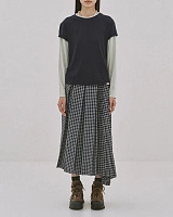 CREPE LAYERED CAP SLEEVE T-SHIRTS