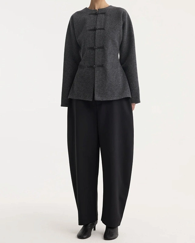 Mandarin waisted cardigan