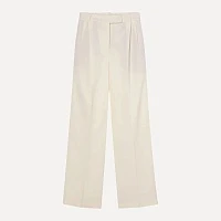 Mid-waist tailored trousers white