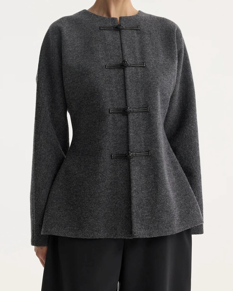 Mandarin waisted cardigan