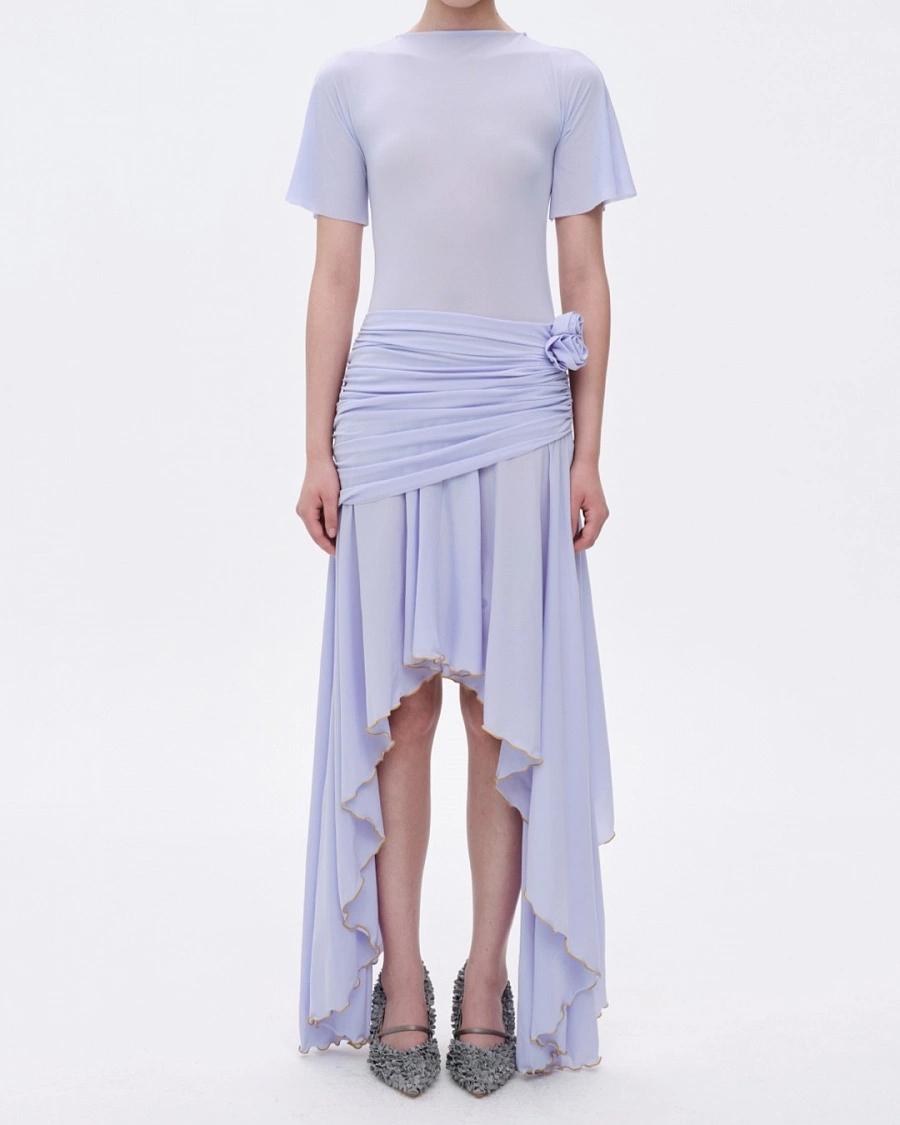 Foggy Blue Jersey Sun Dress