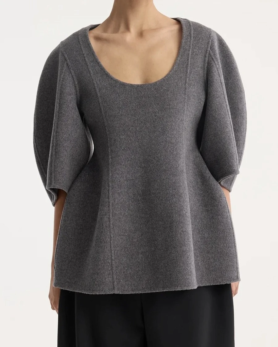 Sculptural double-face top