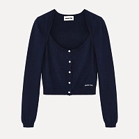 Knit cardigan (navy)