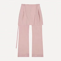 NEW LAYERED WRAP SKIRT PANTS PINK