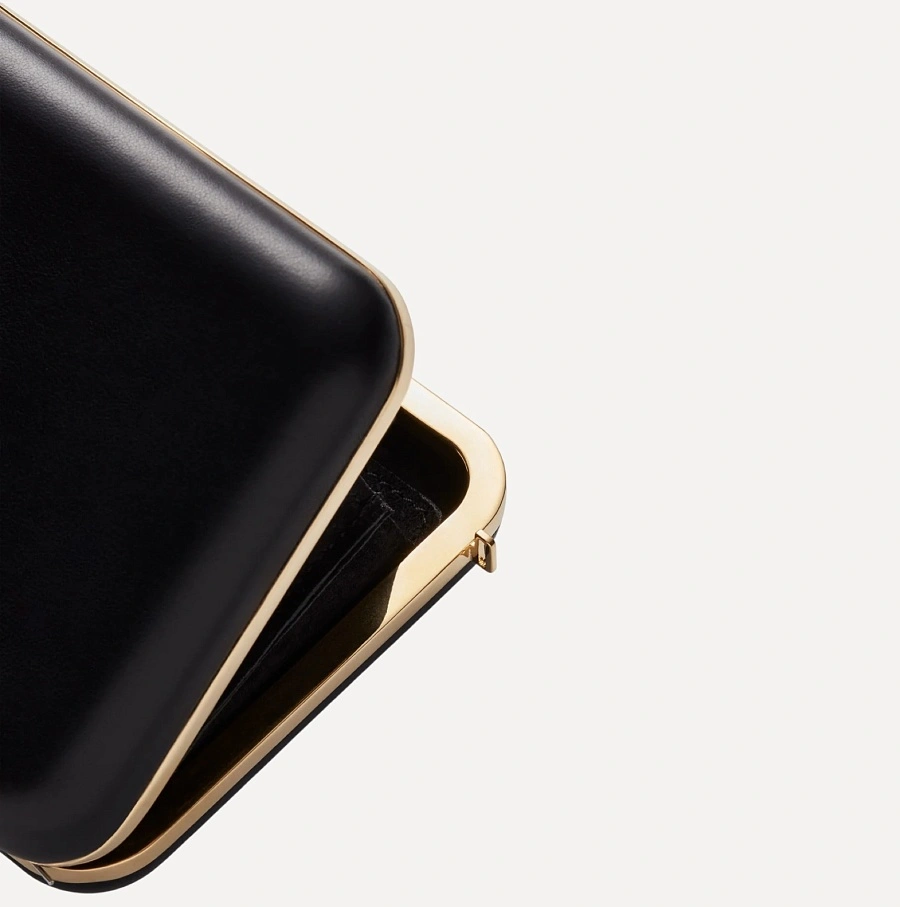 LELIA CLUTCH BLACK LEATHER