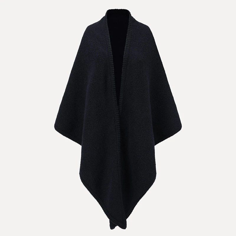 Navy blue triangular shawl scarf