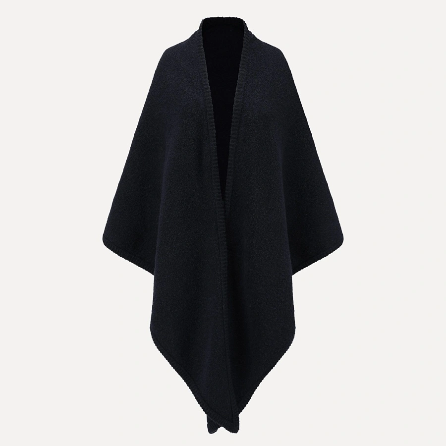 Navy blue triangular shawl scarf