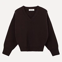 Sculptural compact v-neck