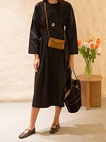 L/S CINCHED WAIST DRESS