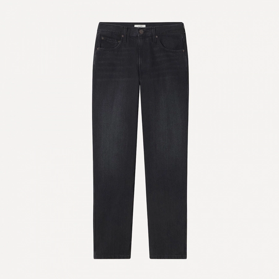 HI-RISE TAPERED DENIM BLACK