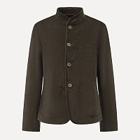 Dark green stand collar corduroy jacket