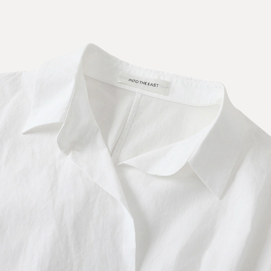Pure White Side Buckle Shirt