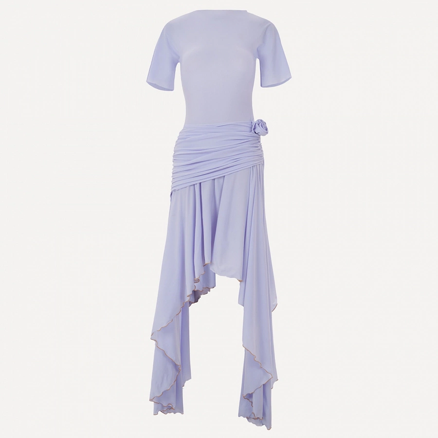 Foggy Blue Jersey Sun Dress