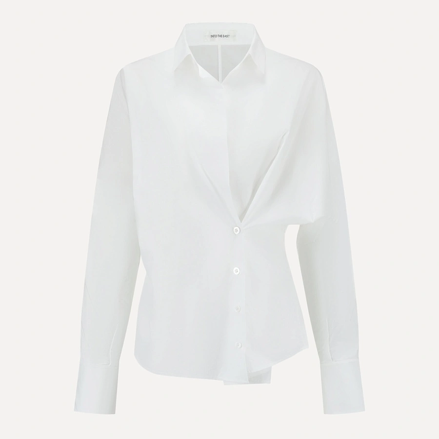 Pure White Side Buckle Shirt