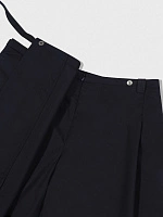NEW LAYERED WRAP SKIRT PANTS NAVY