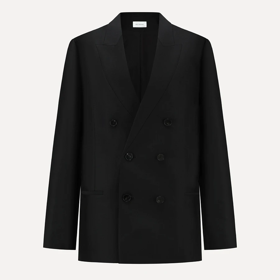 Black Fake Collar Silhouette Suit
