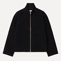 HAIRY BOUCLE ZIP SHIRT JACKET