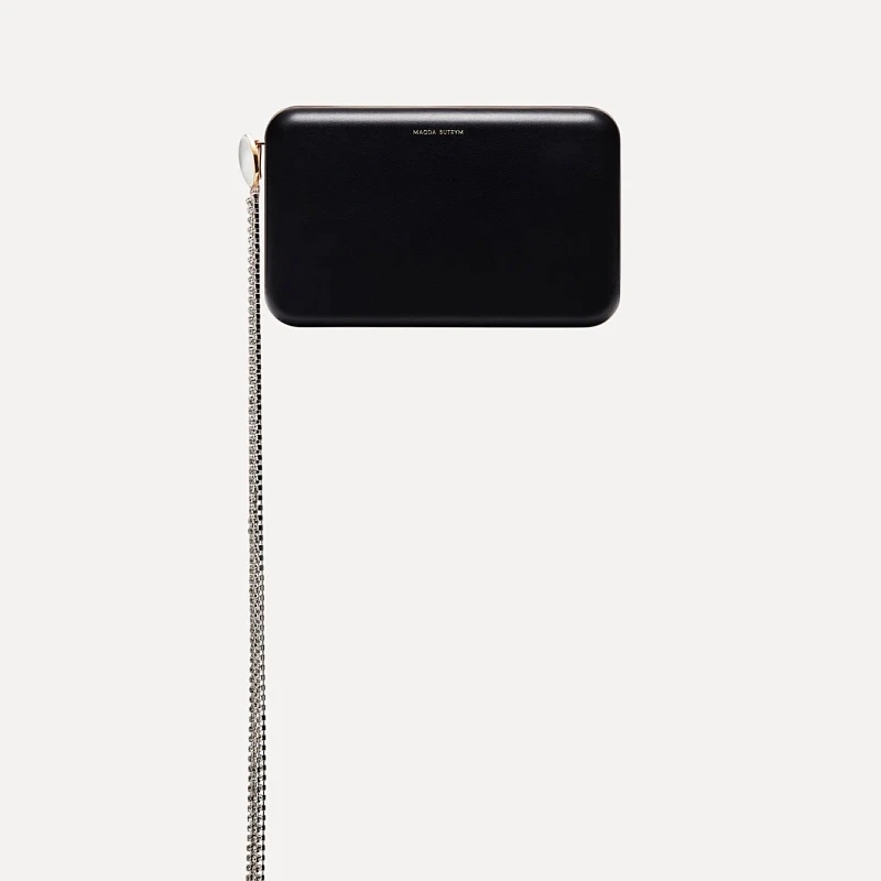 LELIA CLUTCH BLACK LEATHER