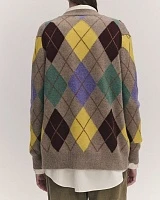Argyle Grandad Cardigan 6 colours beige