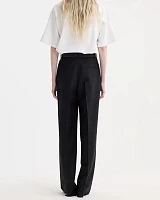 Mid-waist tailored trousers black