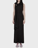 SHAWL DRESS BLACK