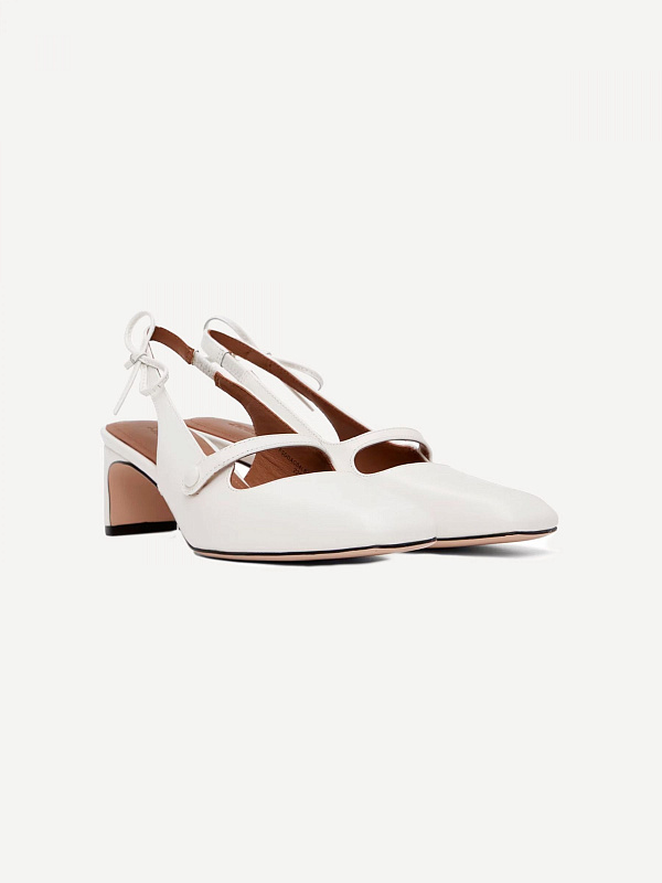 Side Bow Square Toe High Heels
